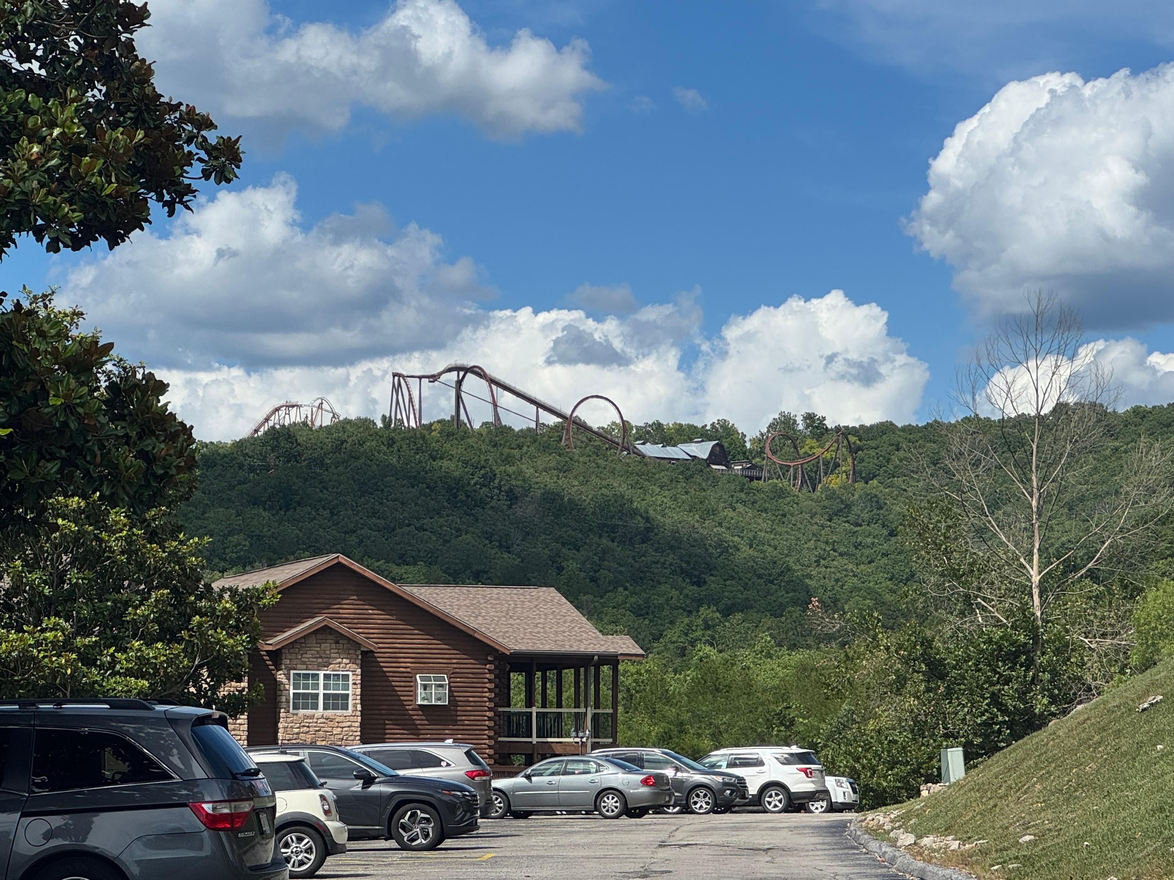 View of Silver Dollar City from the parking lot 