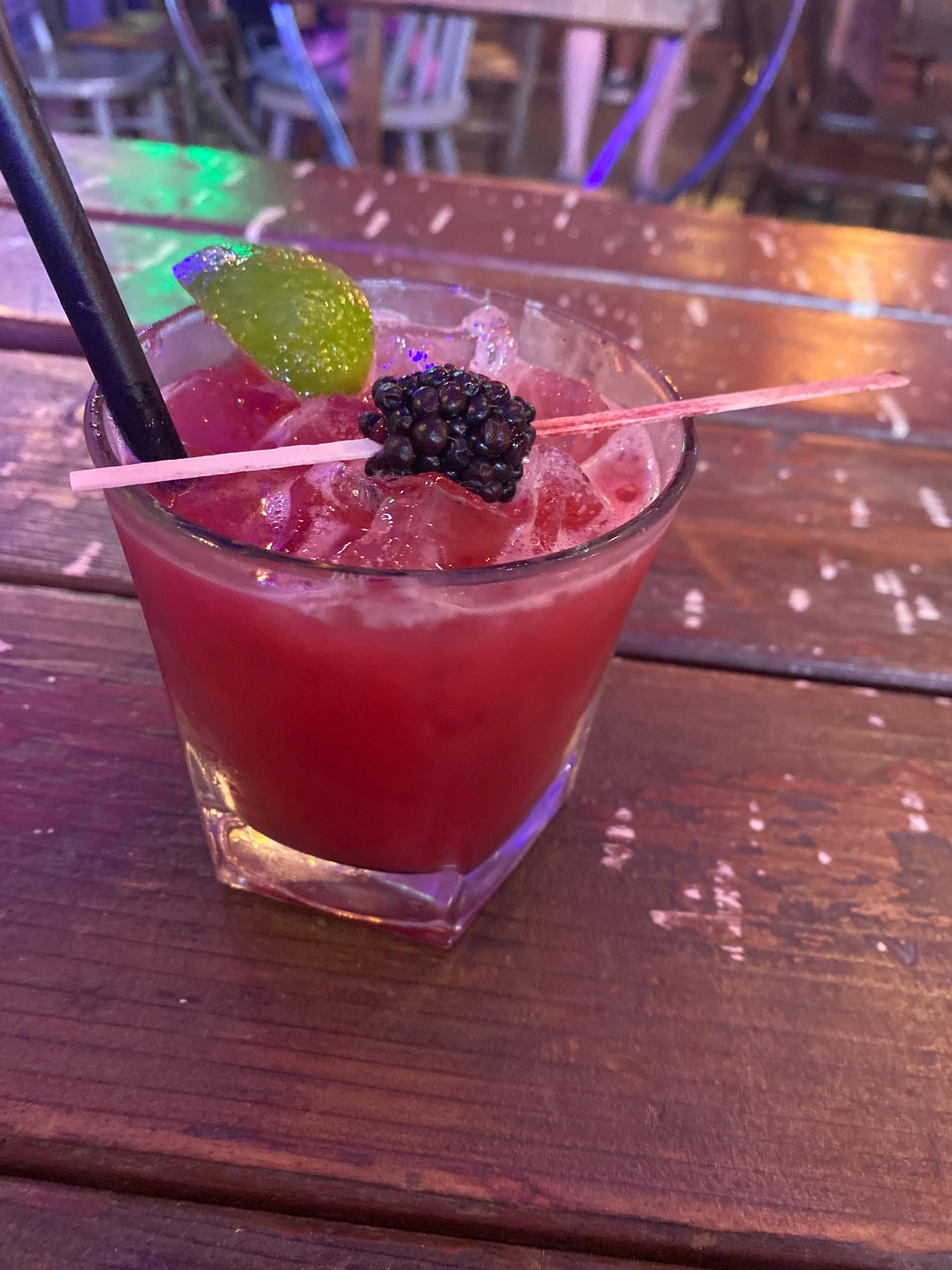Blackberry marg at the Barn.