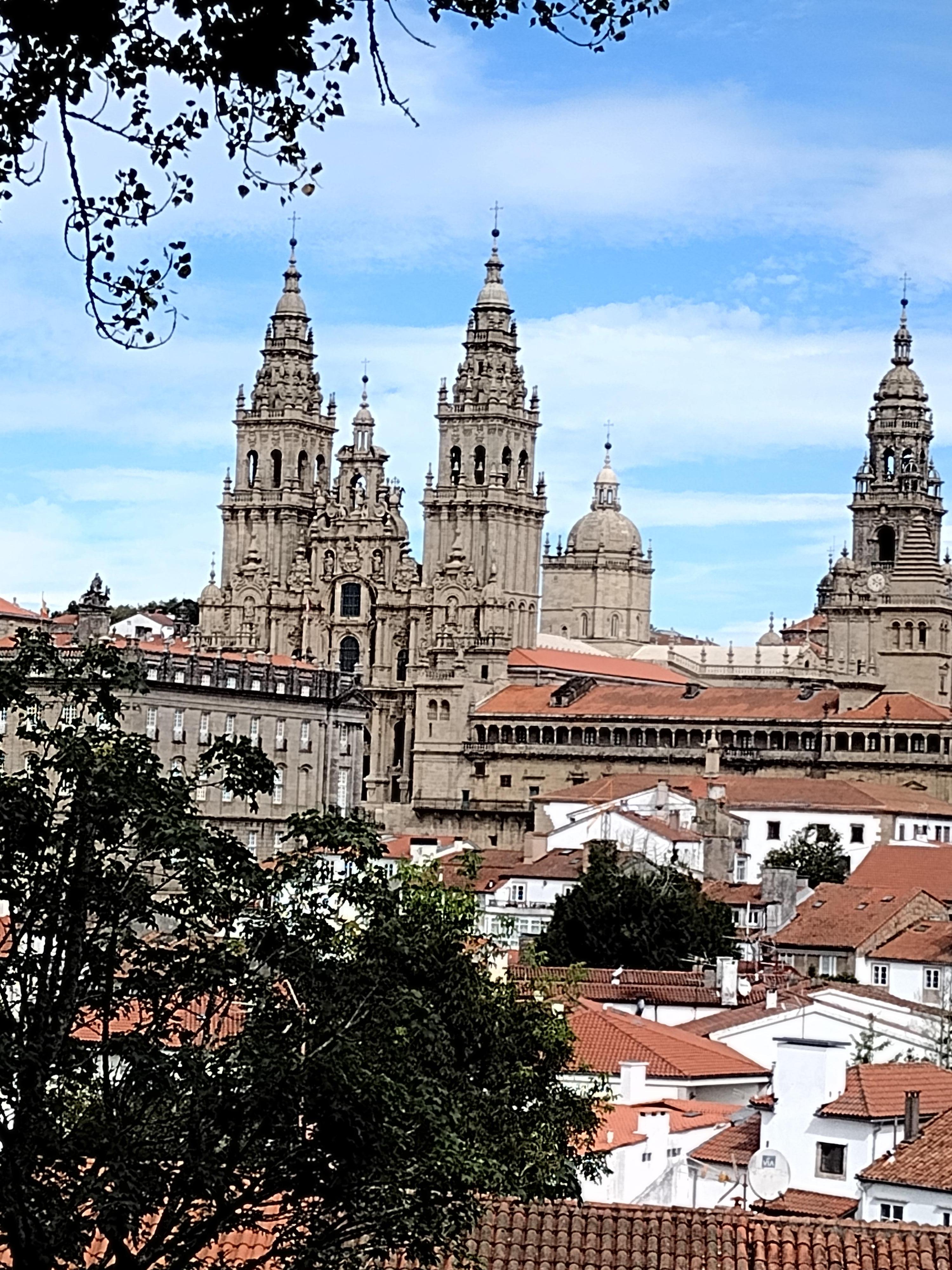 Santiago cathedral complex viewed from Arenal gardens