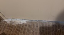 Door opening with dust