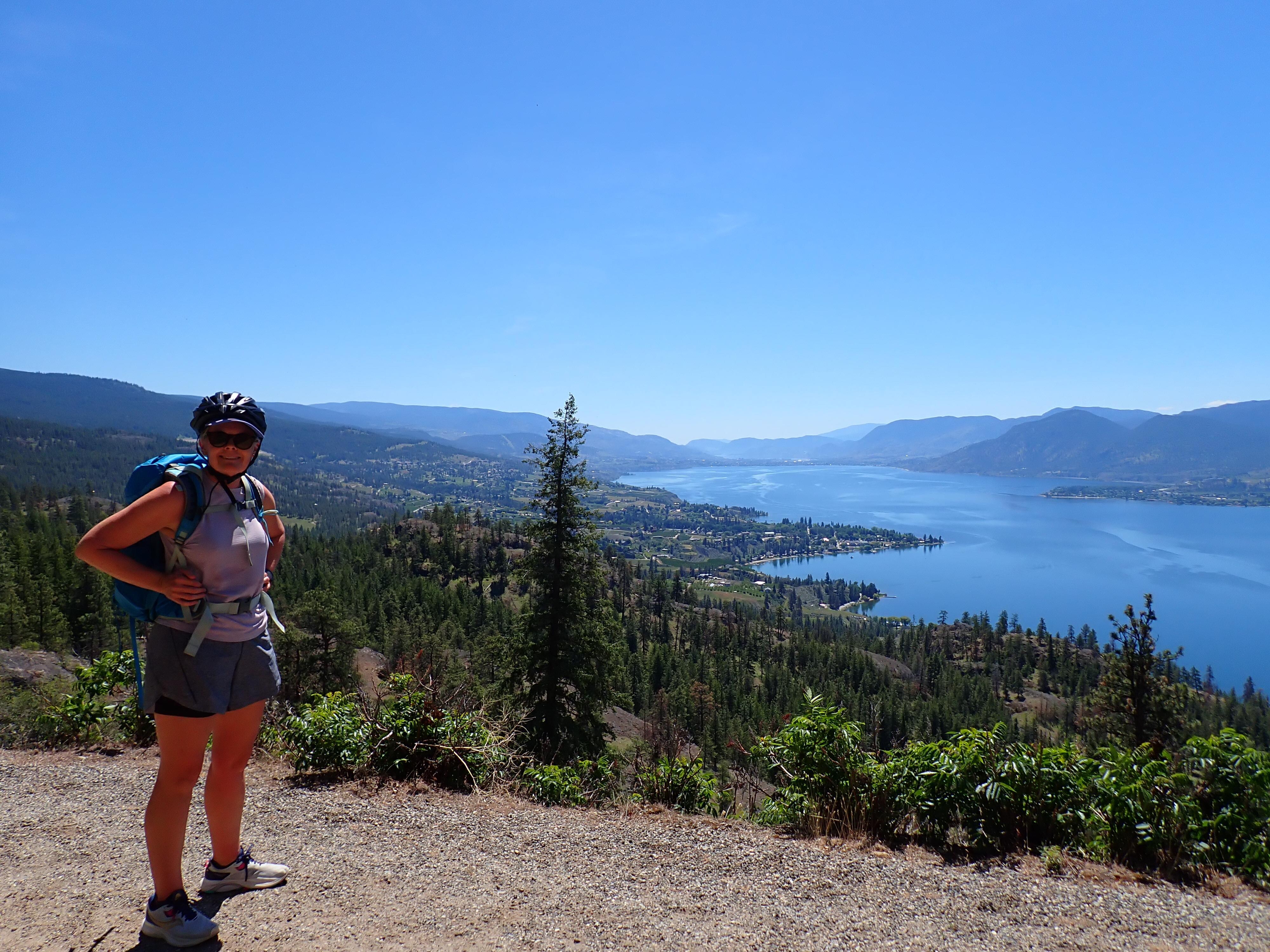 looking back to Penticton on the KVR