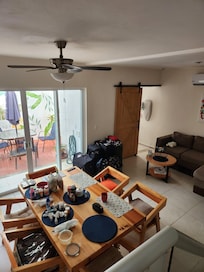 Dining, and living room