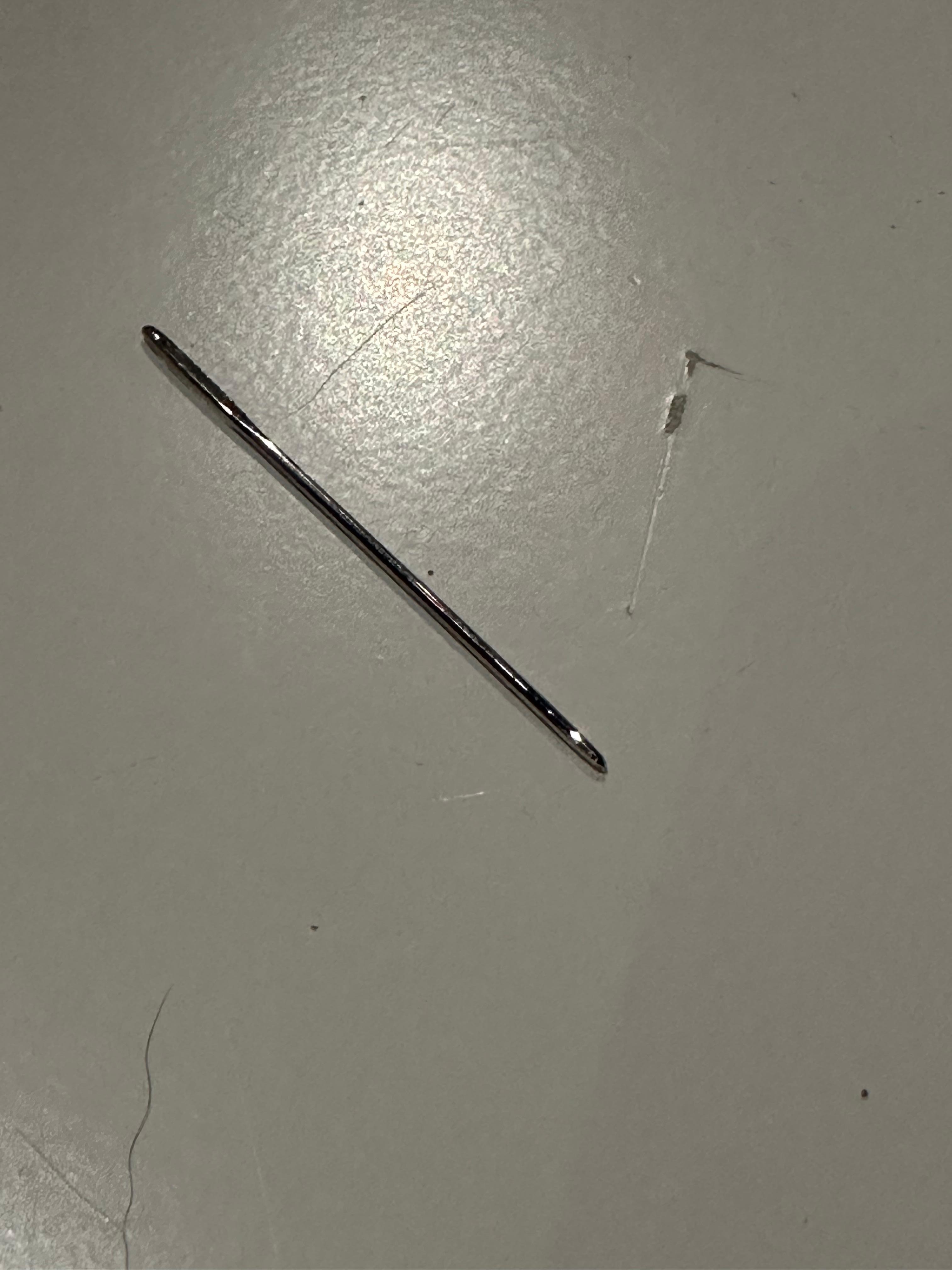 Needle found on floor