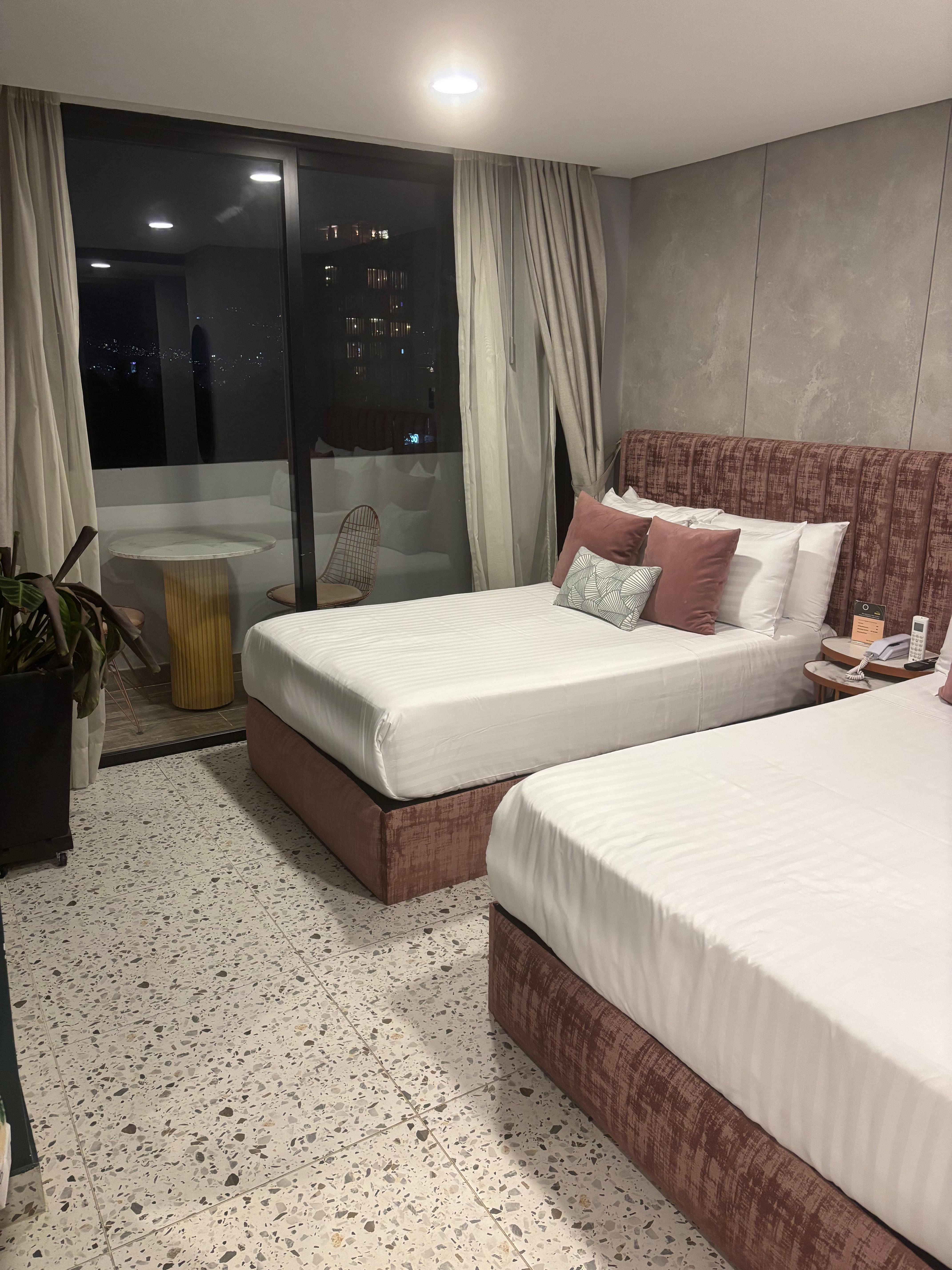 Room with double beds