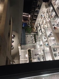 Looking down