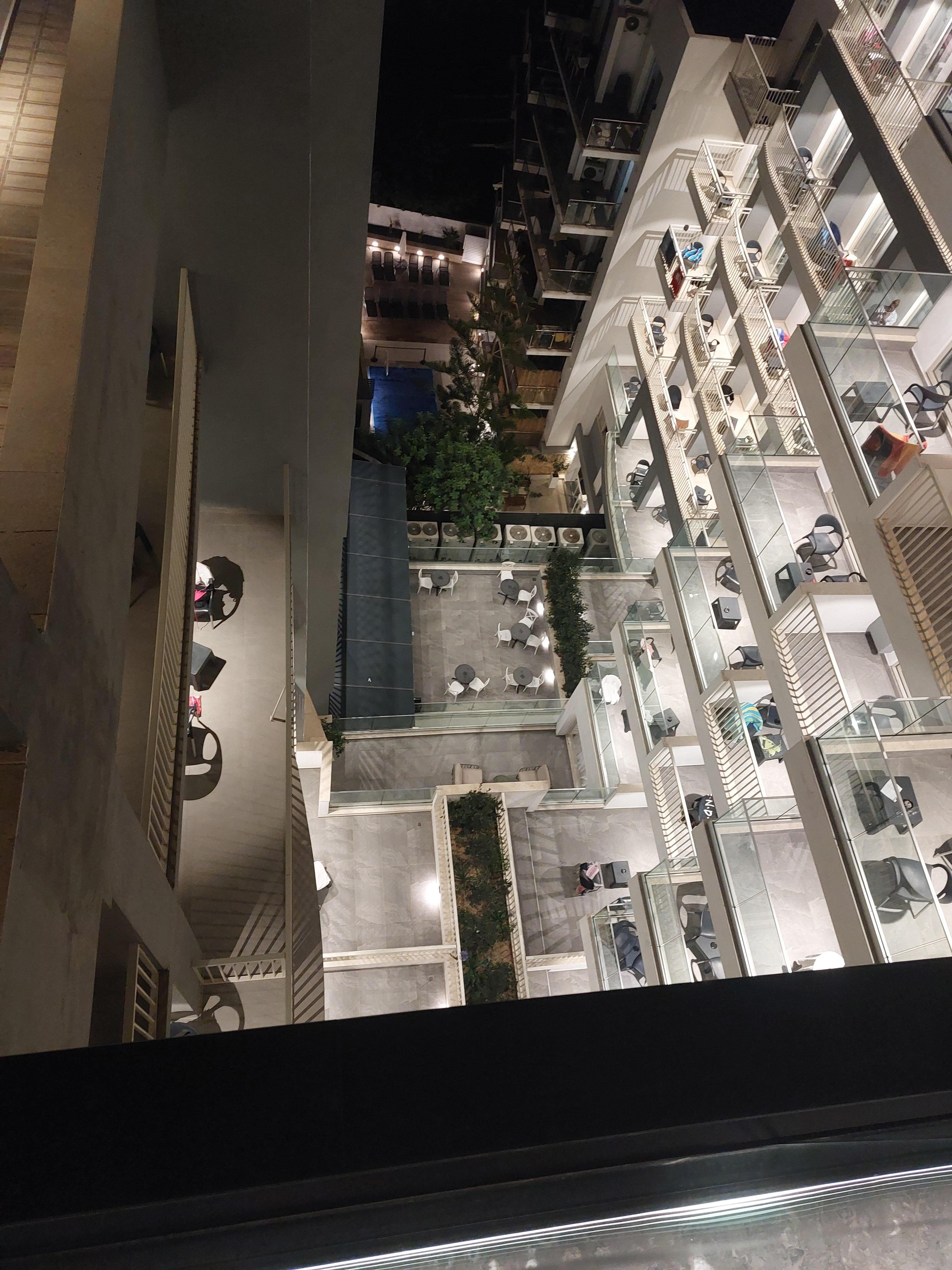 Looking down 