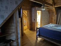 The upstairs bedroom