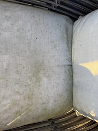 mildewed chair on mbr balcony; could not sit on it.