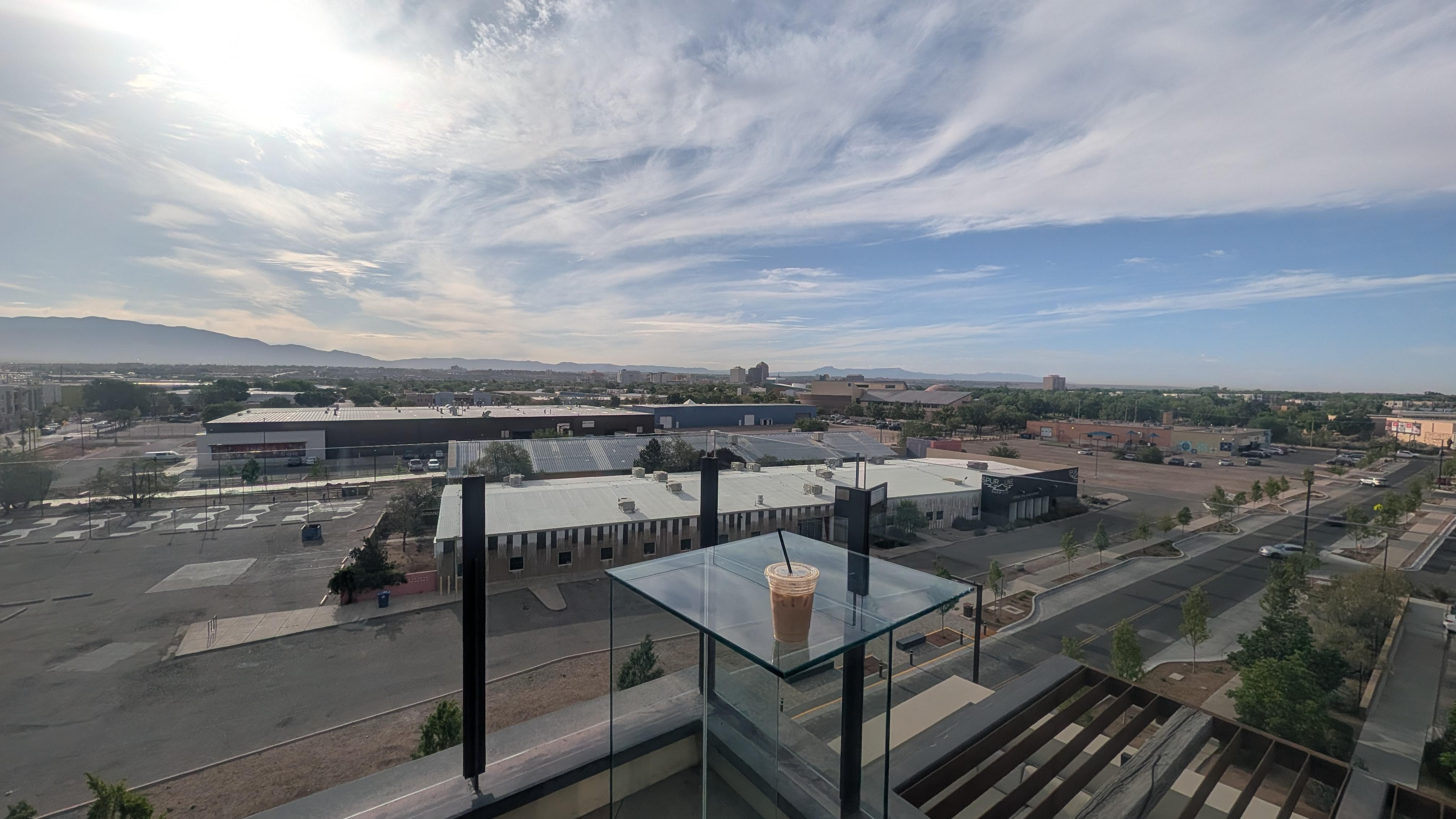 View from roof top bar.