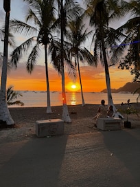 Beautiful sunsets at the beach right nearby