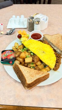 Omelette at the restaurant.
