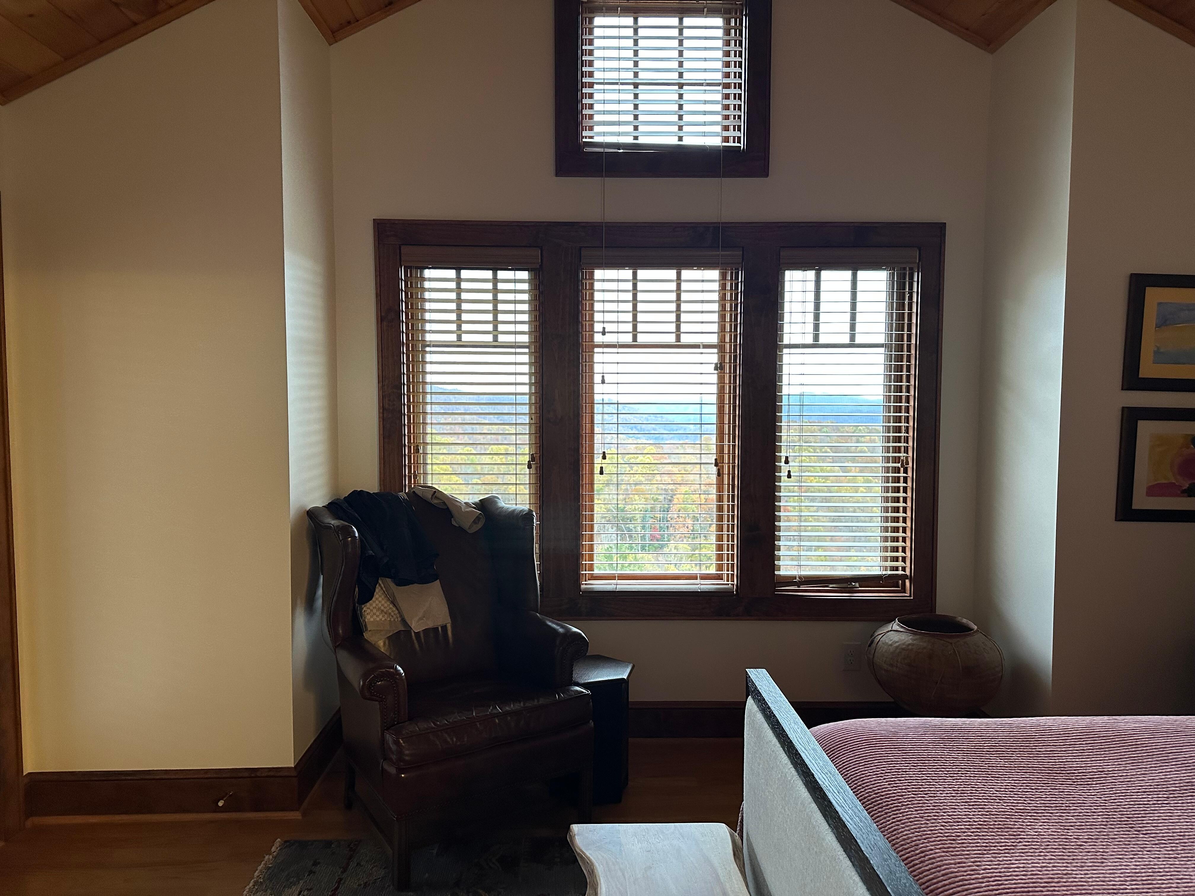 View of the outside from the master’s bedroom
