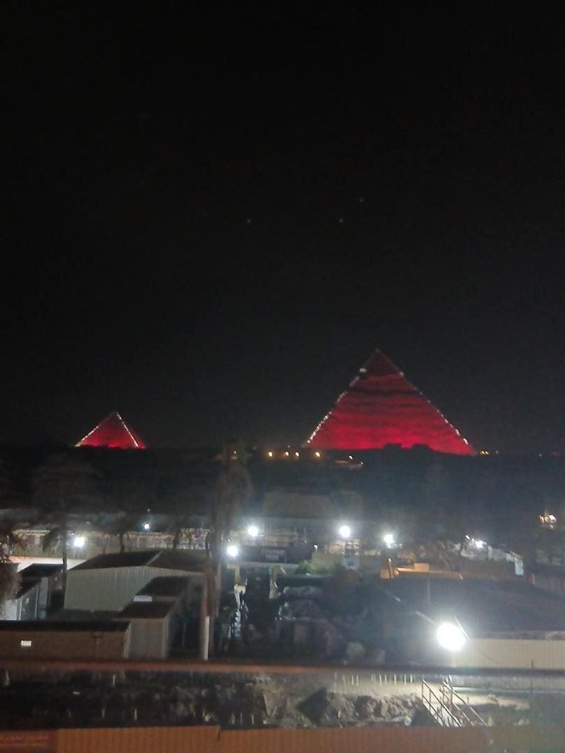 Testing the lights for the new light show.