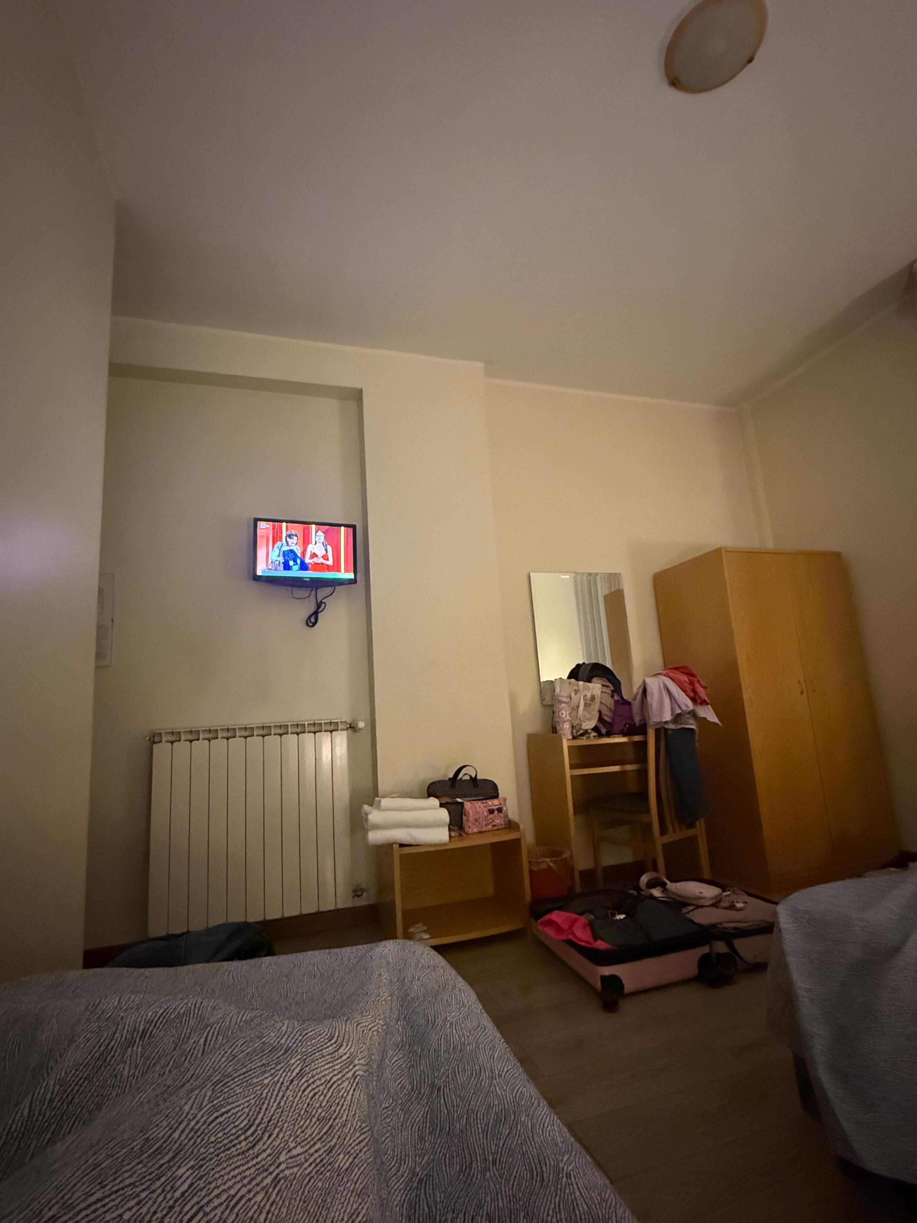 TV was small and have no cable channels with English so we relied on personal electronics.