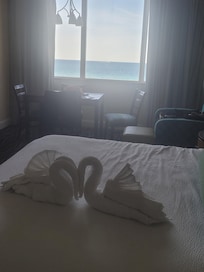 Towel animal on bed upon arrival