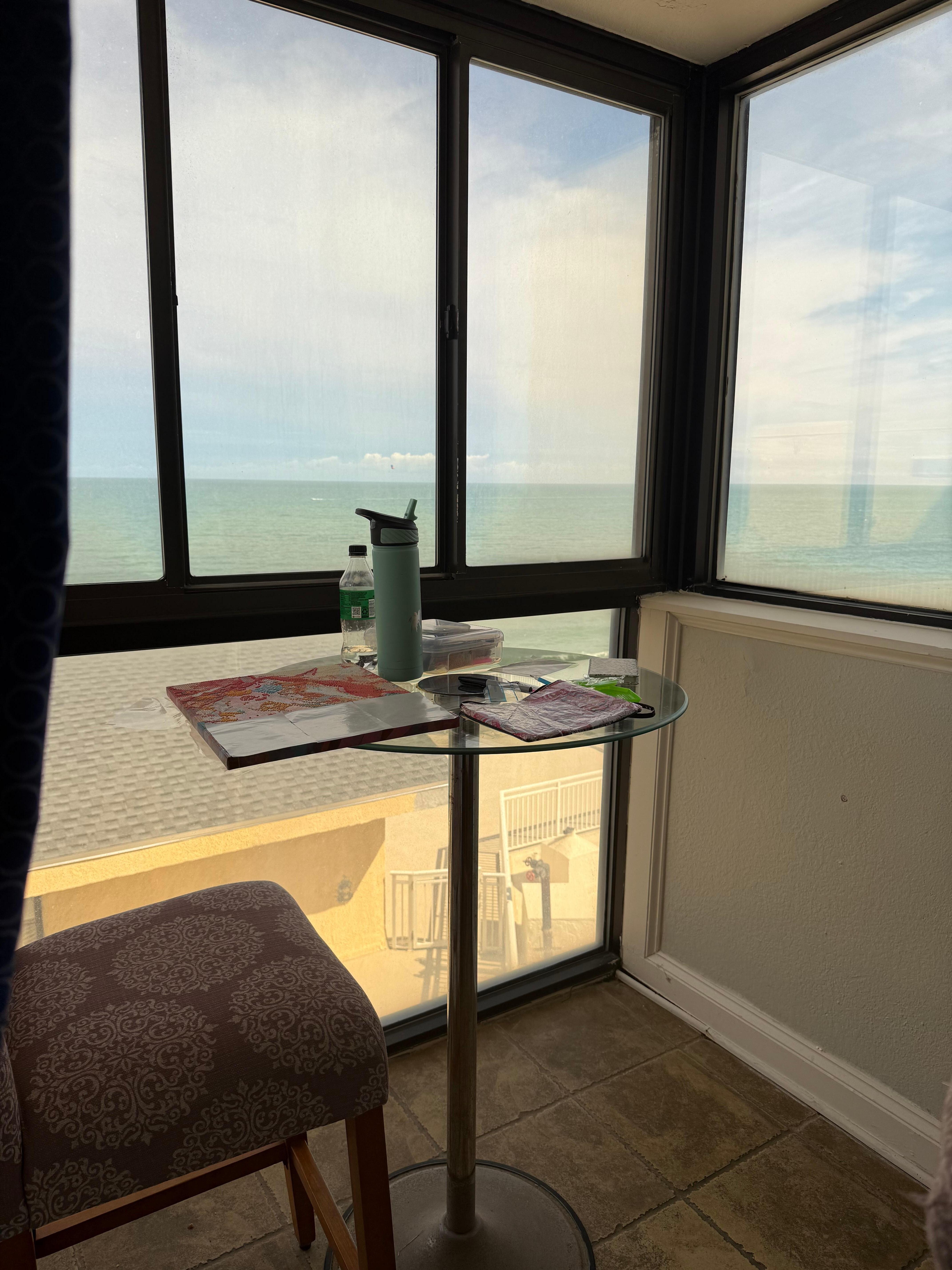 Best part of the room was the sunny corner. 