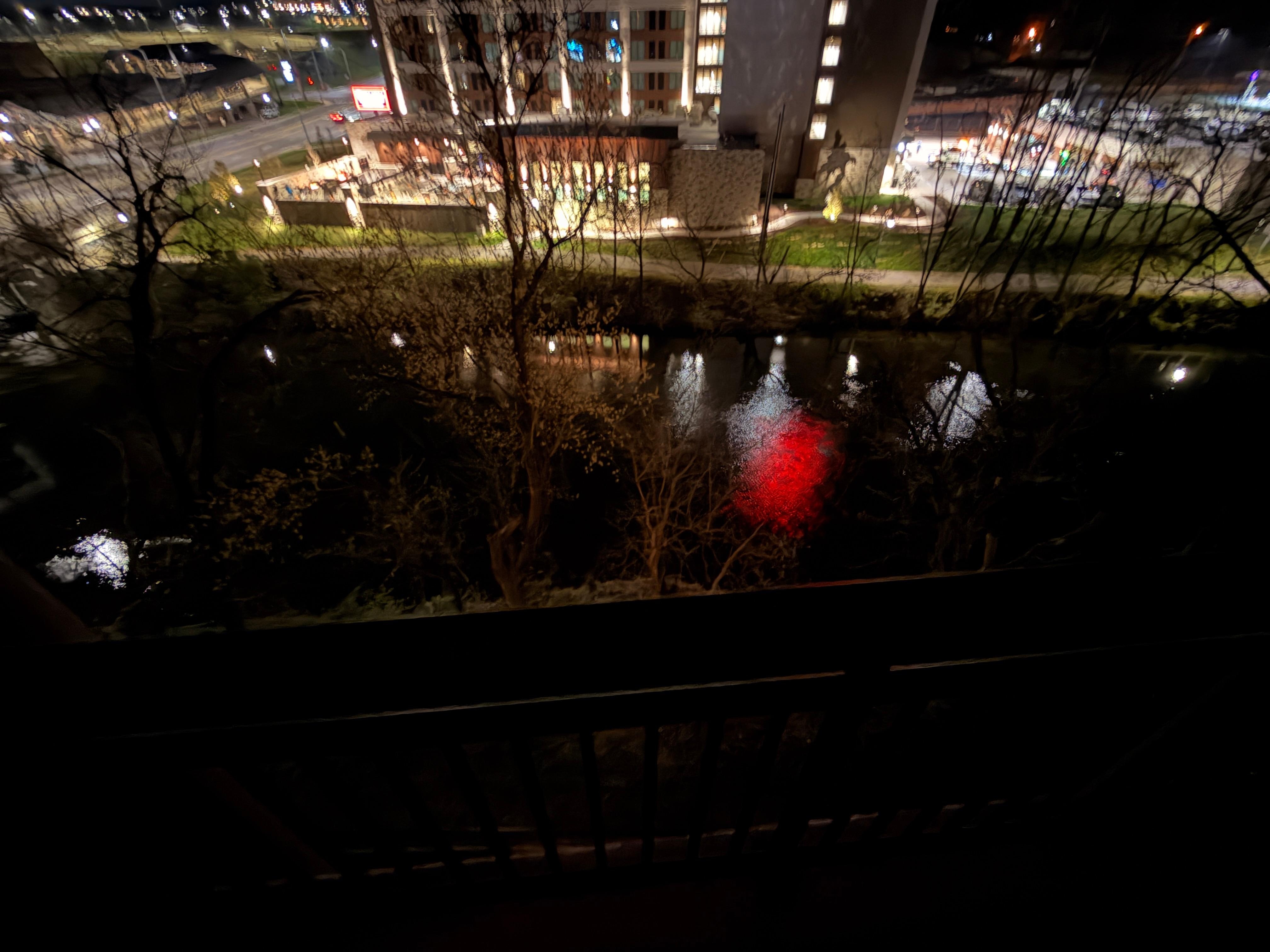 Balcony view of the  river. 