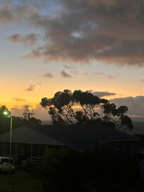 Sunset over the island