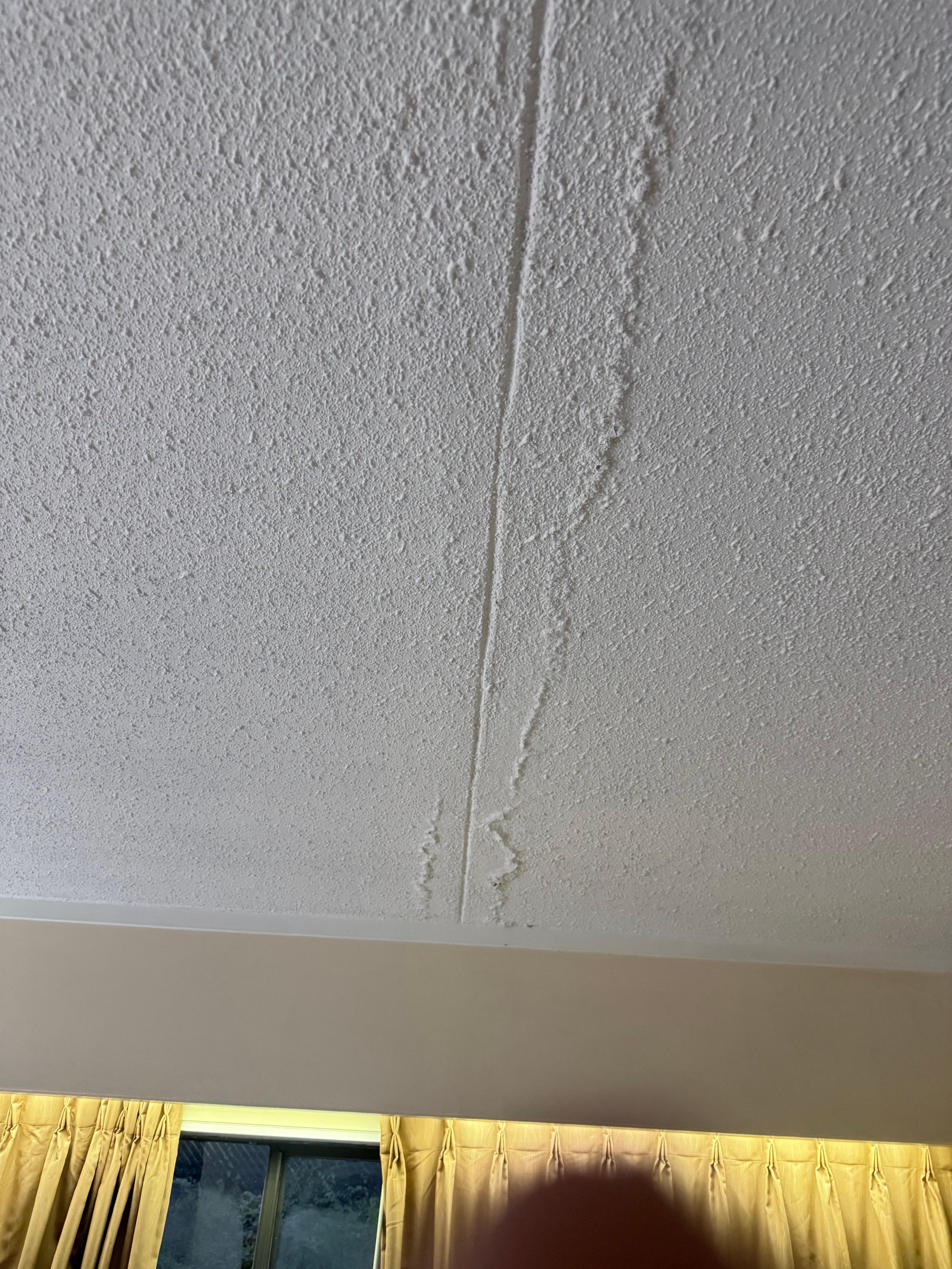 Large crack on ceiling 