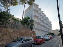 Hotel von der Straße aus