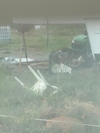 You can see the man asleep amongst the trash. This was right outside the bedroom window.