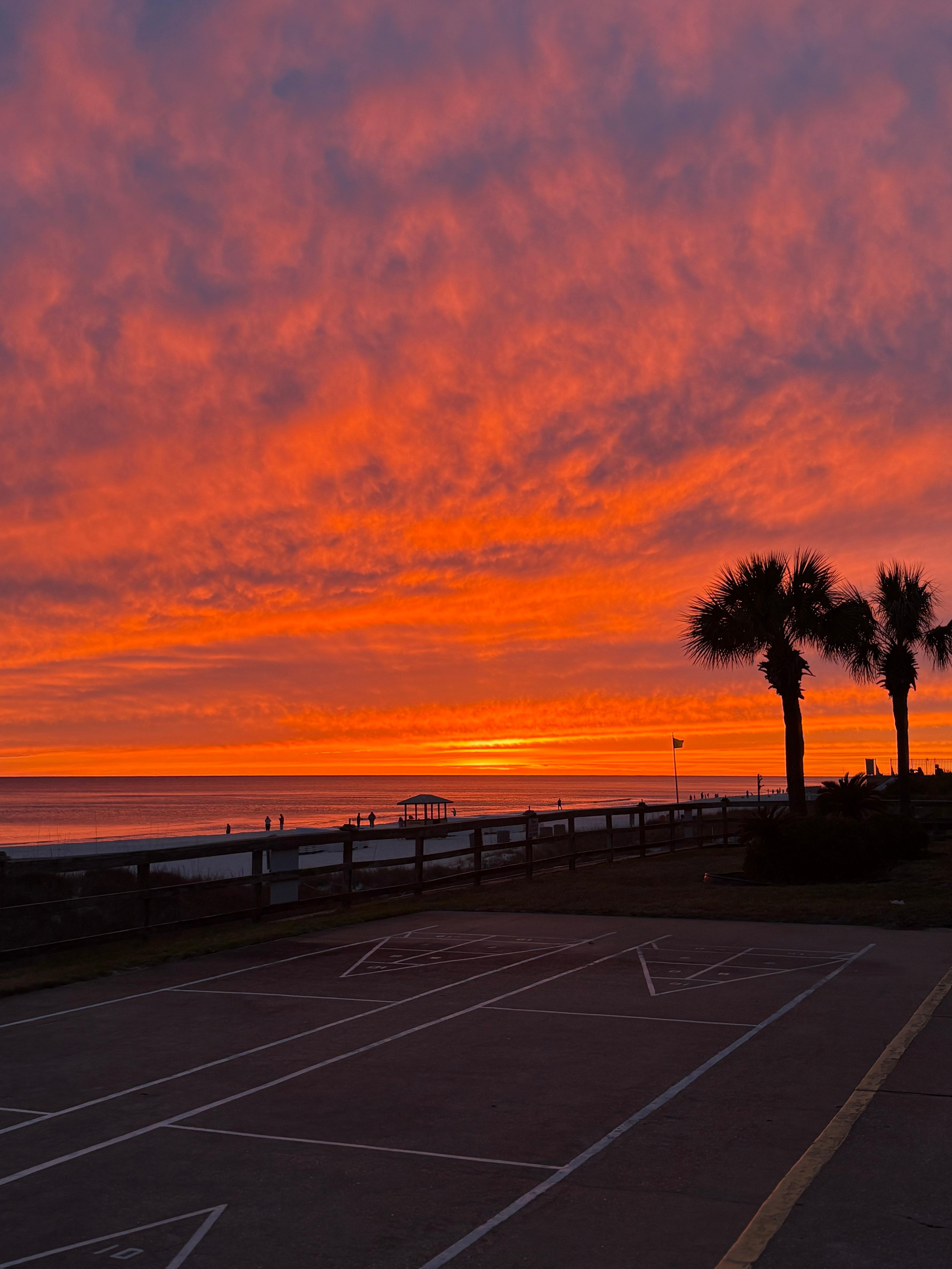 Sunset view standing outside the condo.