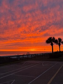 Sunset view standing outside the condo.
