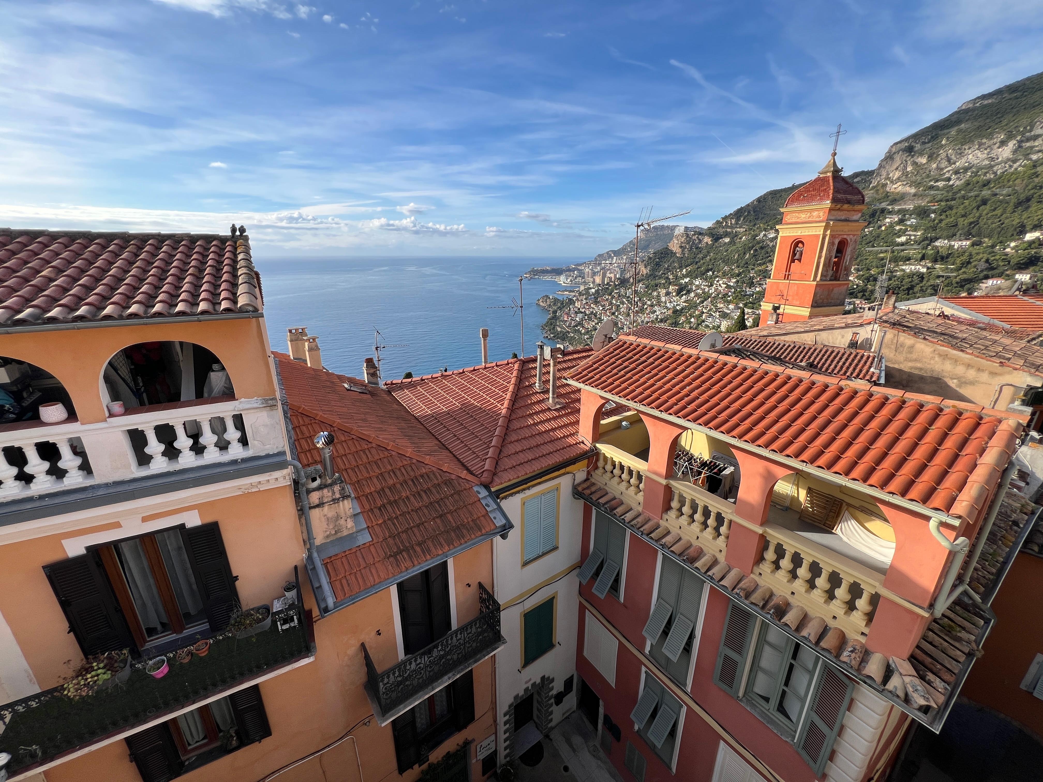 View from upper floor balcony.