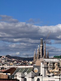 View of Sagrada Família from the roof terrace