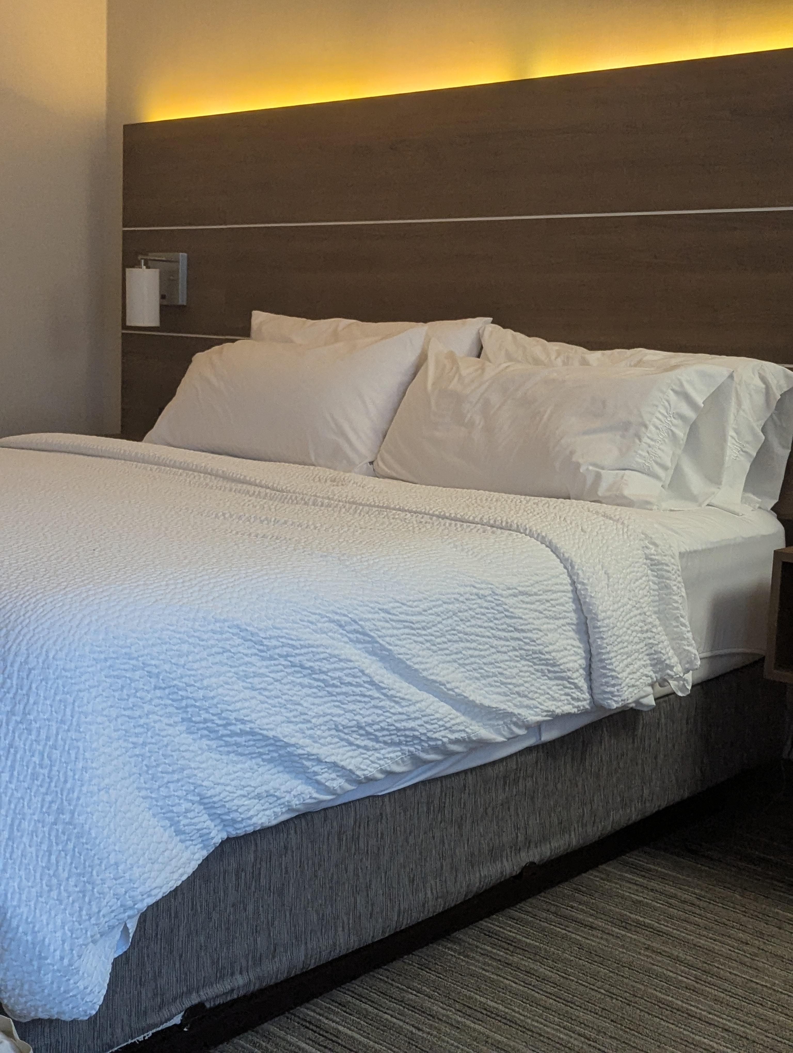 Comfortable king size bed, and accessibility room 