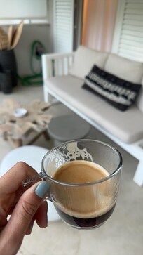 Simple but nice to have espresso machine. Enjoyed coffee on the patio each morning.