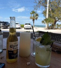 Drinks at the Waterfront overlooking bayfront park