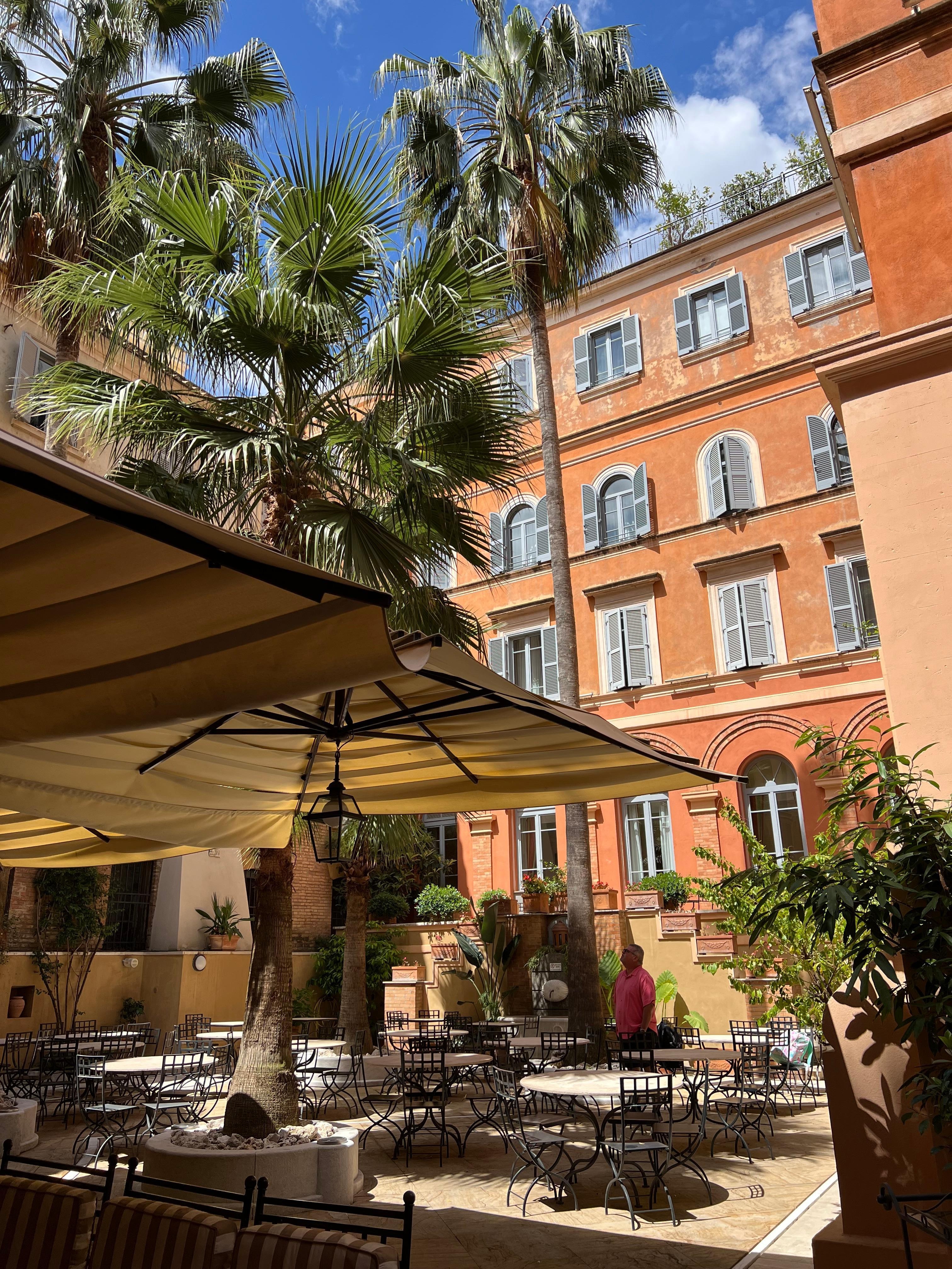 Lovely 'courtyard' in this former convent.