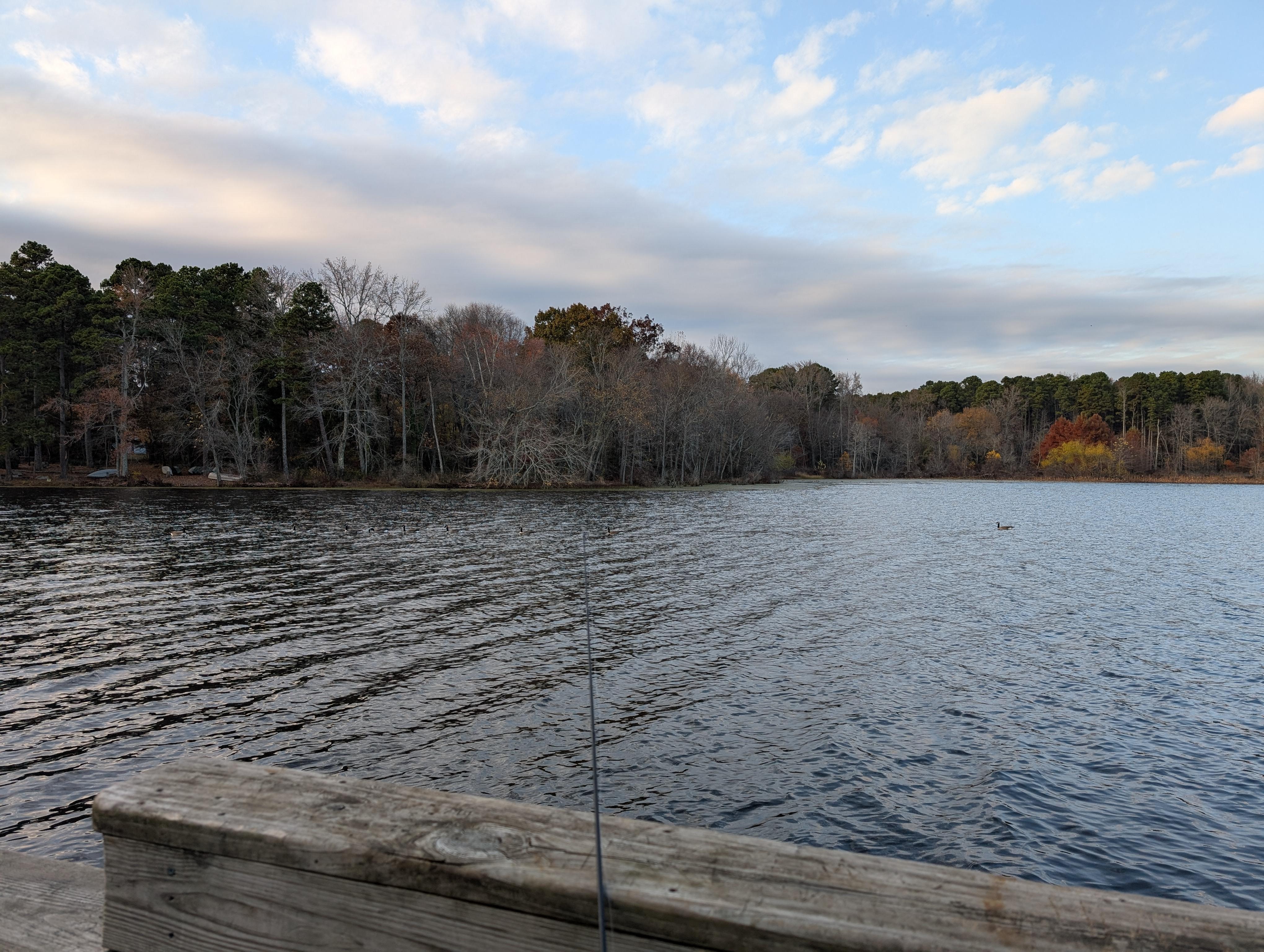 The fishing dock on Lake Bailey near the visitor's center