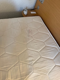 Filthy mattress which gave me rash. I complained and they just changed sheets.