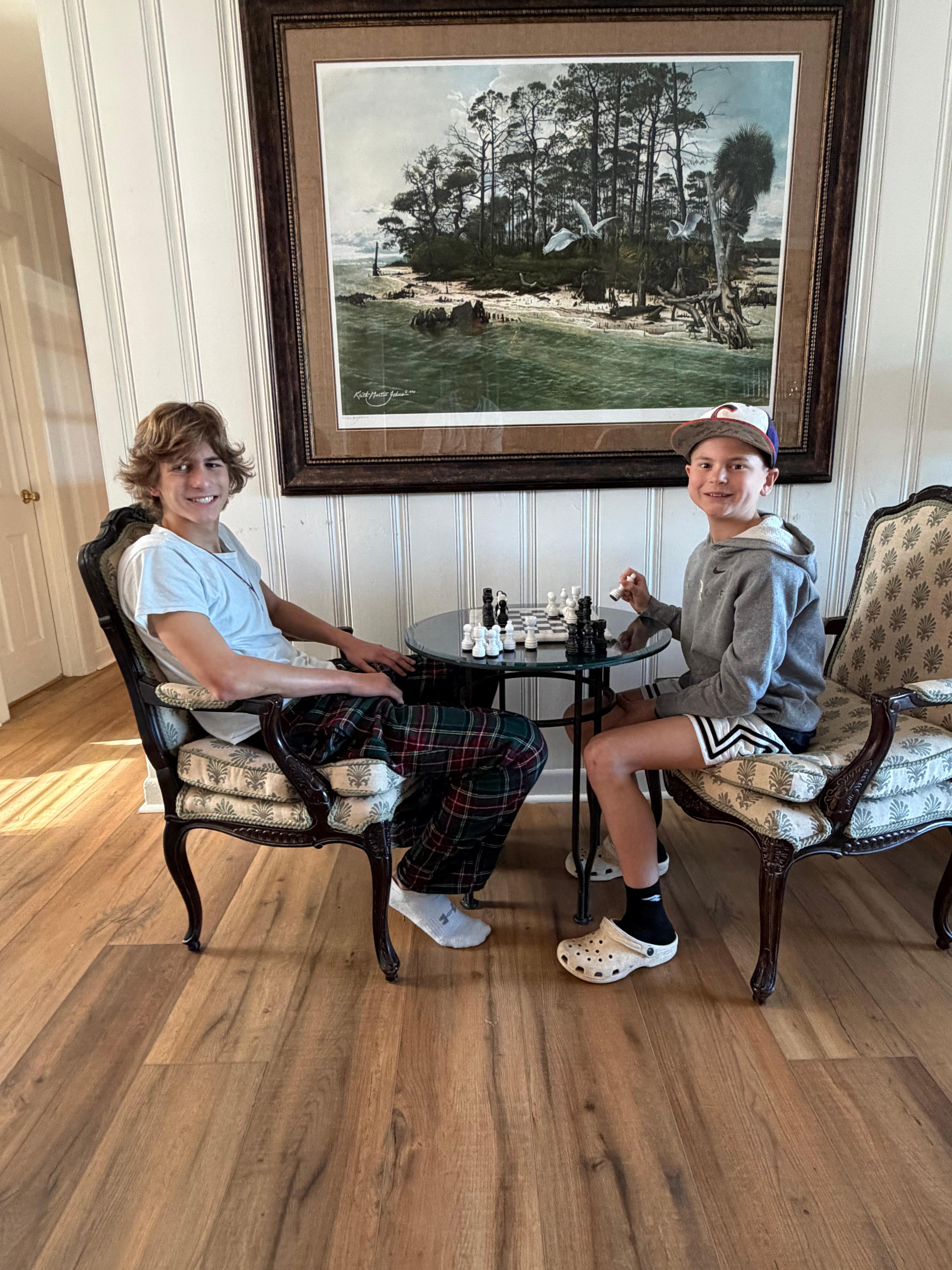 They really played chess! 