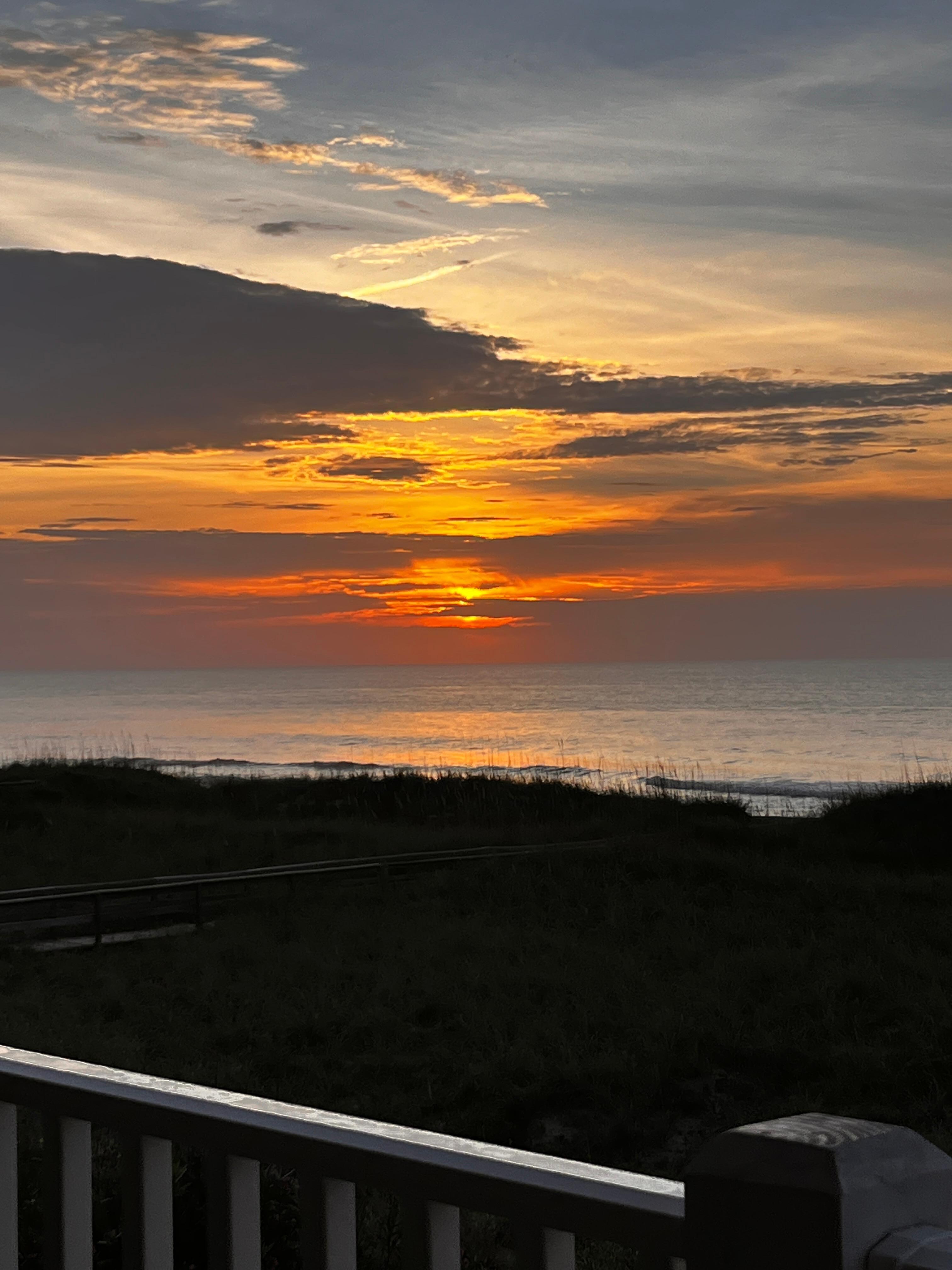 Sunrise from the balcony.