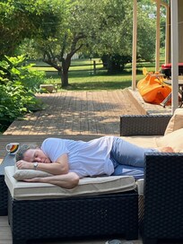 Napping on the deck