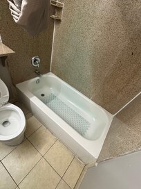 Tub and shower curtain stained blue from??