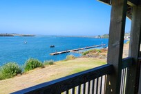 View from the balcony facing the mouth of the river.