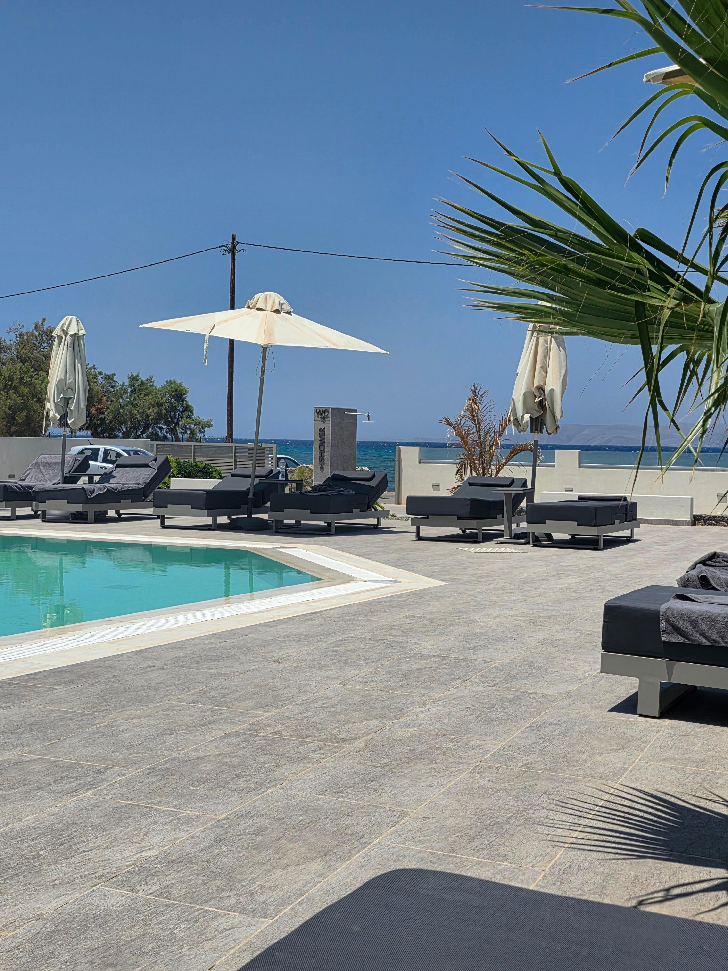 Beautiful pool and comfortable sun loungers 