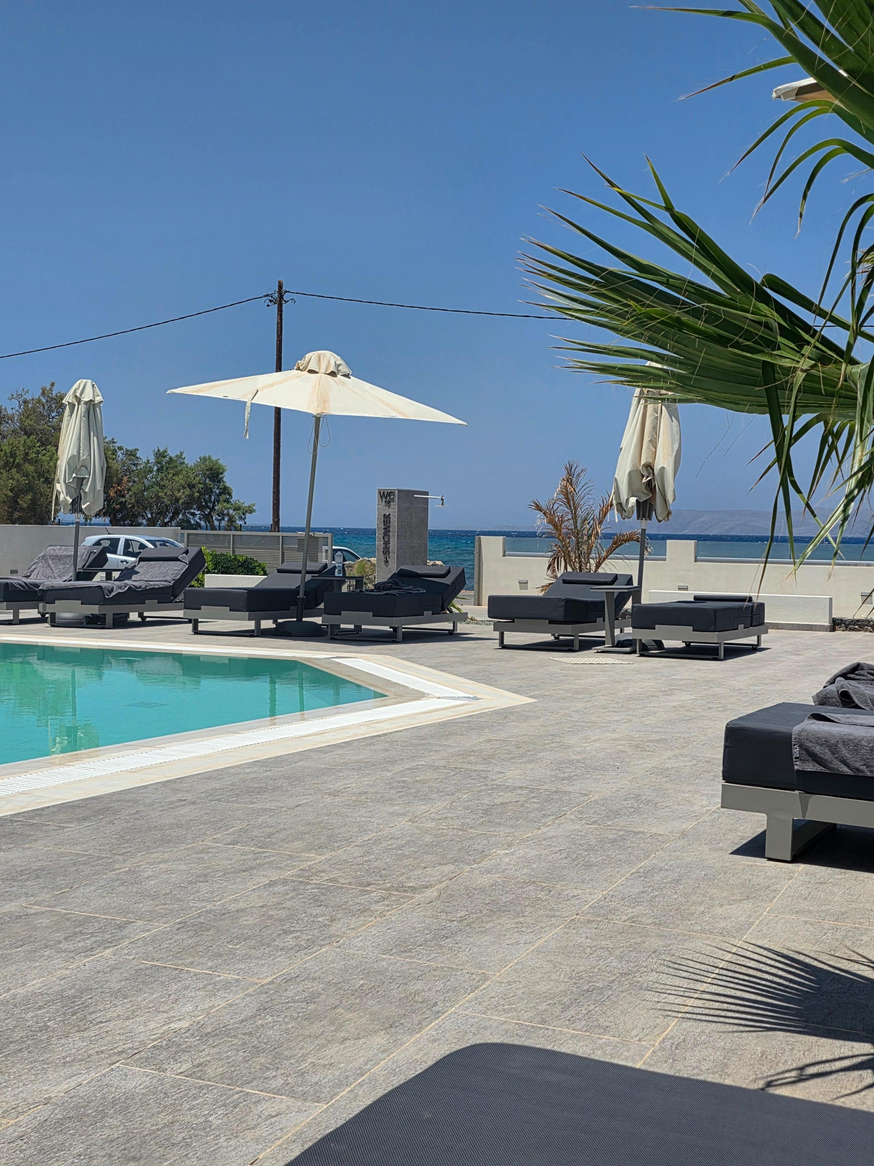 Beautiful pool and comfortable sun loungers
