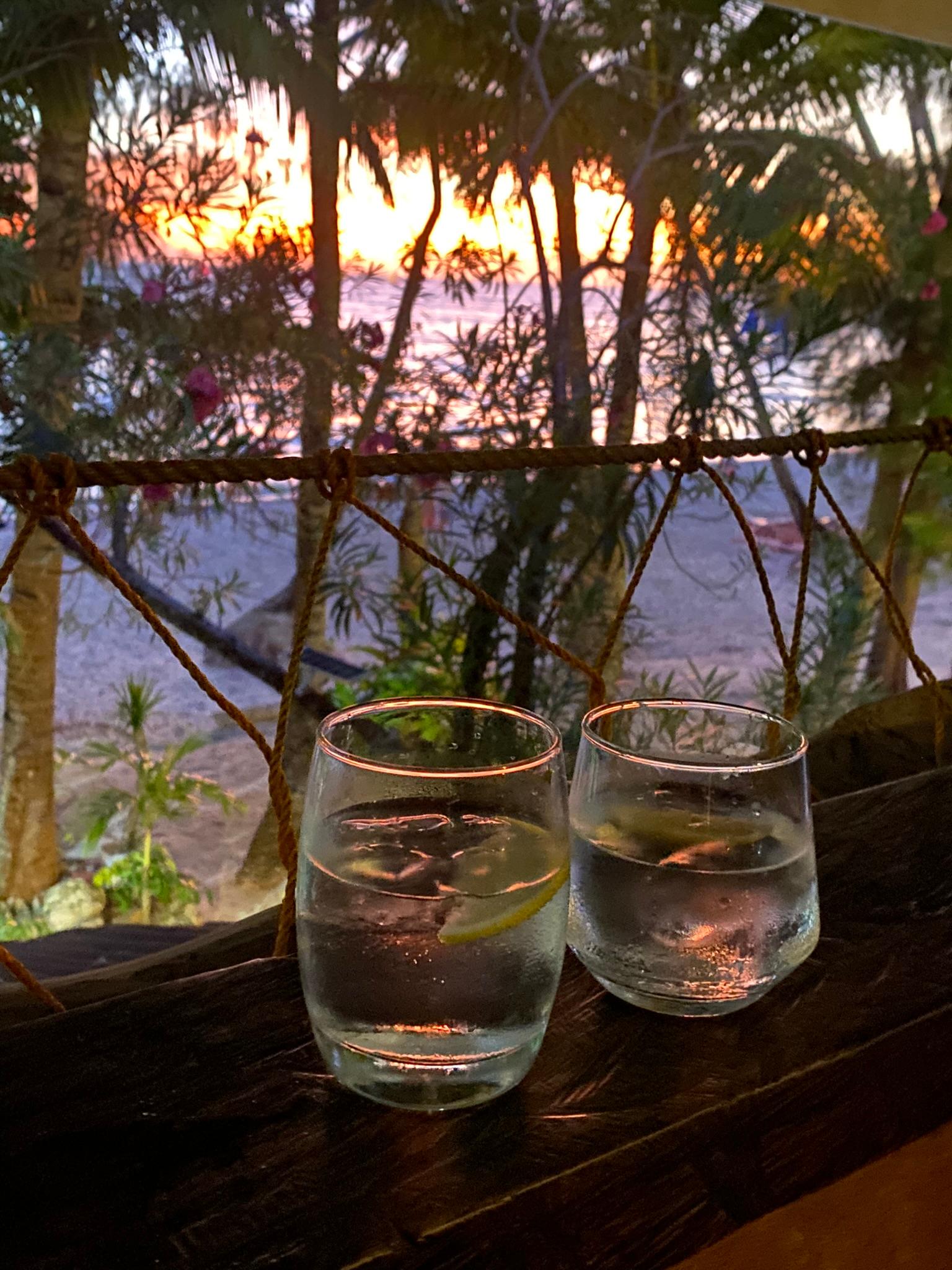 Sunsets and drinks on the balcony.