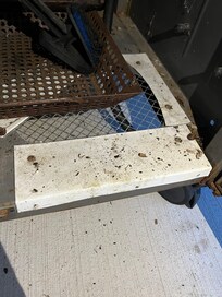 Mouse droppings in bbq, on grill as well, mouse still inside