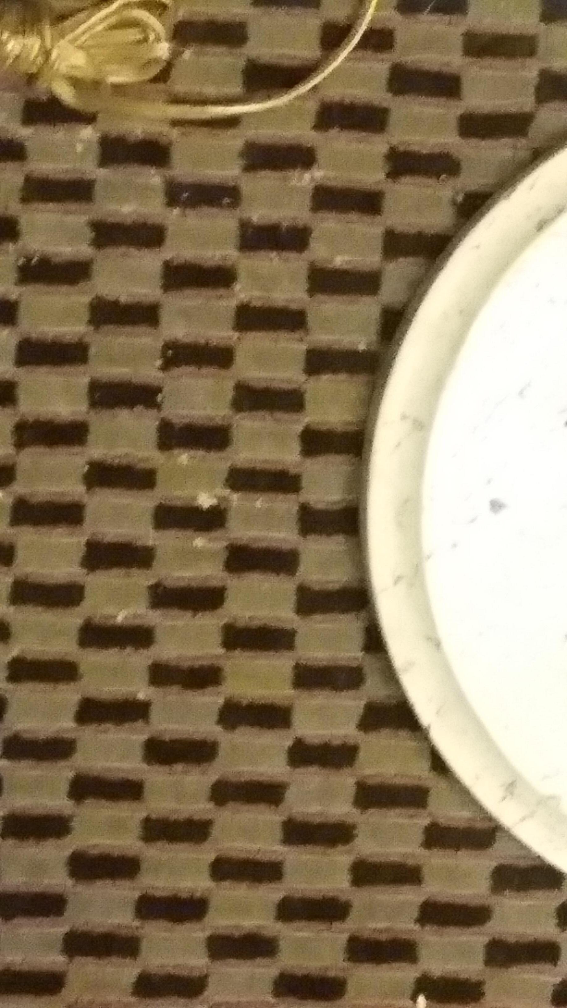 Crumbs on floor