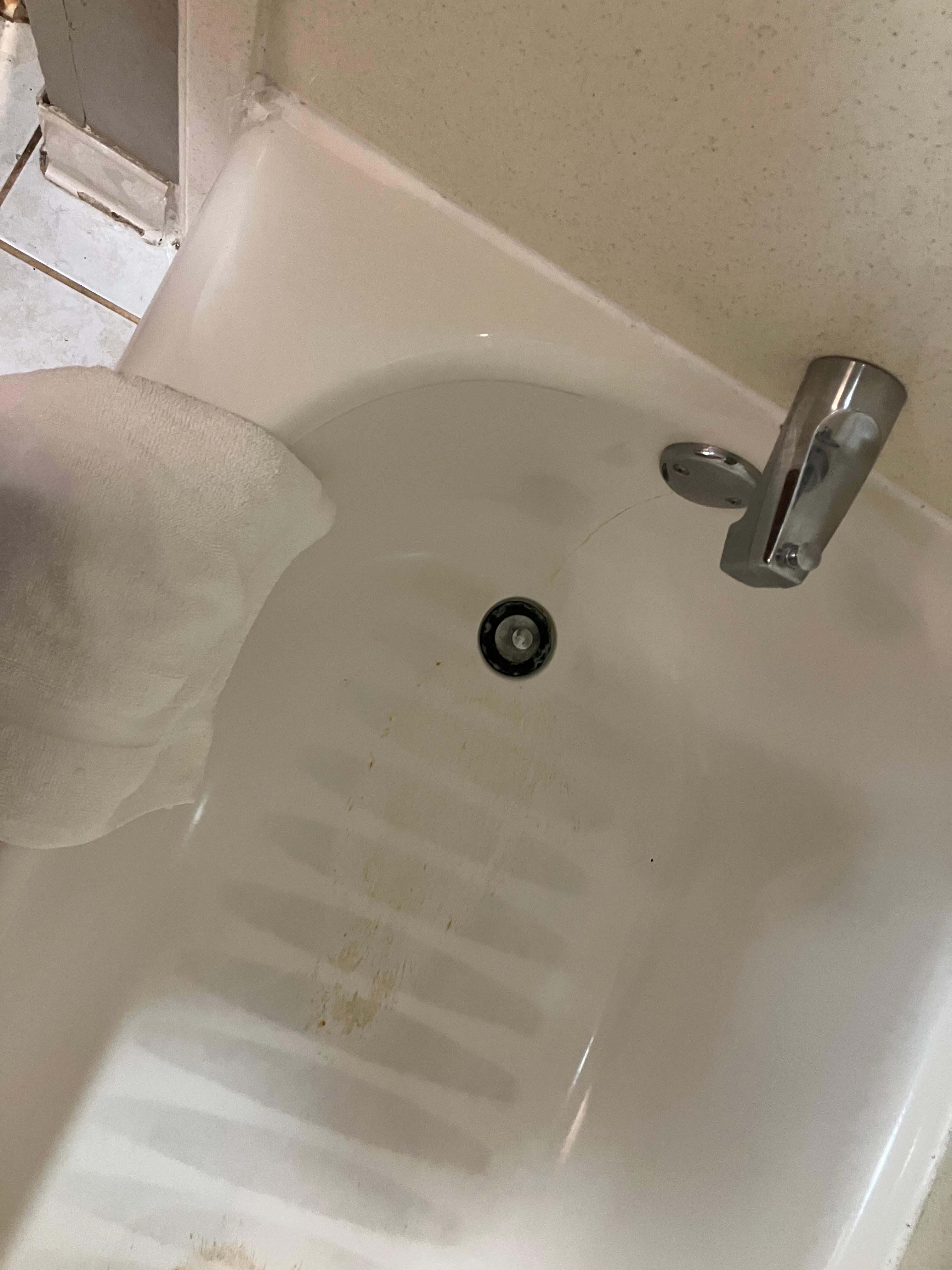 Bathtub had a stain