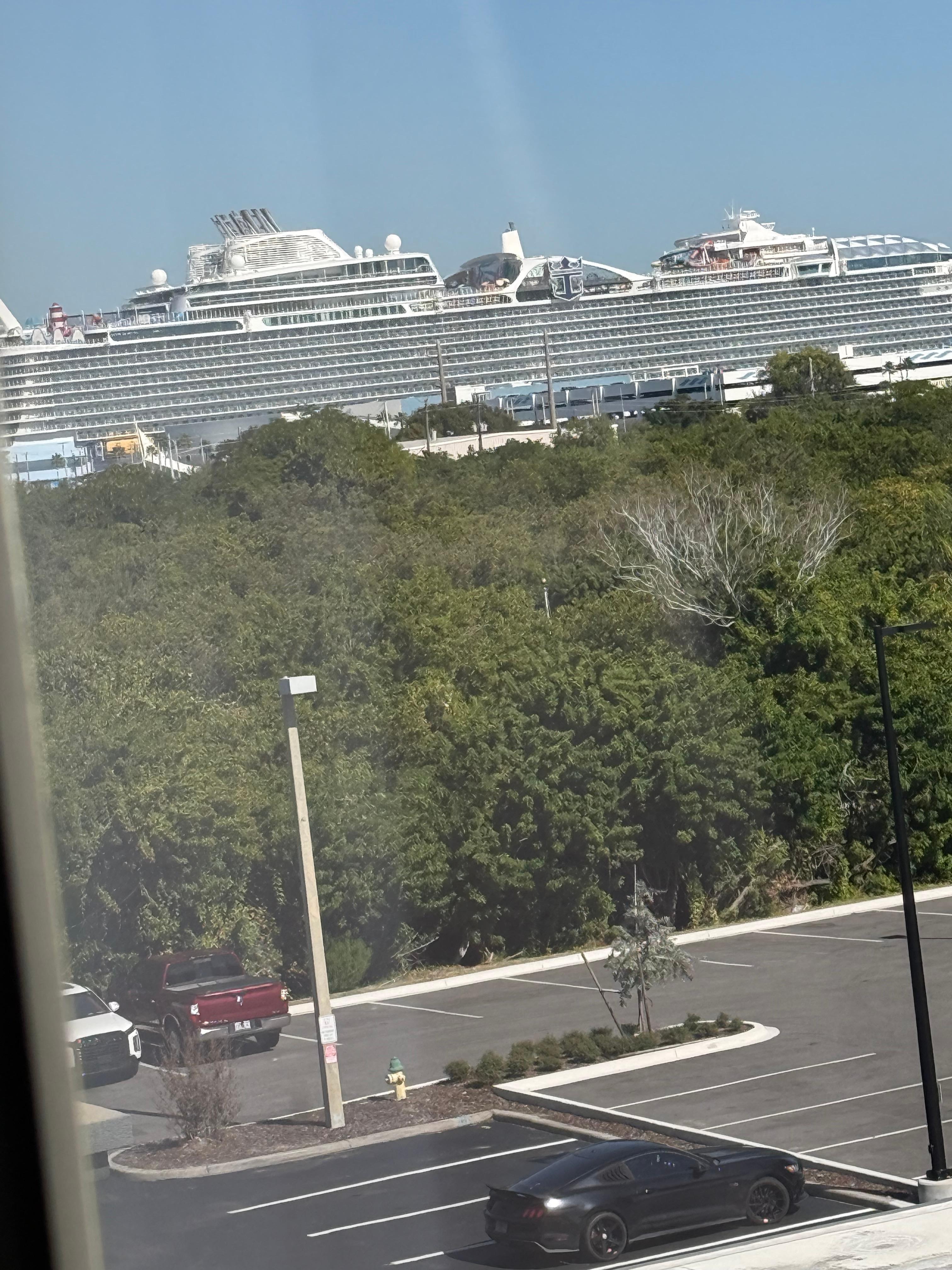 Perfect view of the cruise ships 