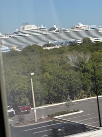 Perfect view of the cruise ships