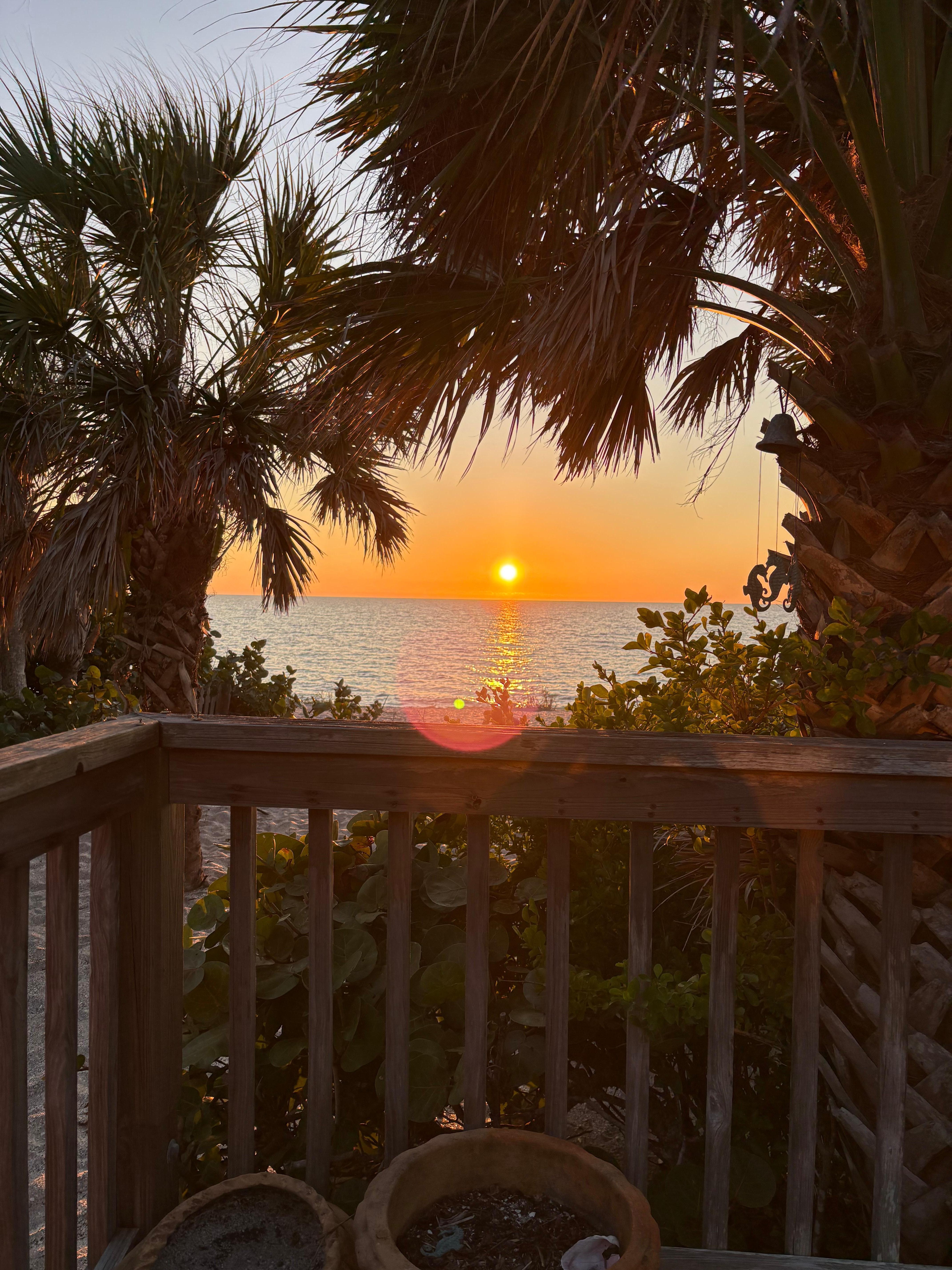 A sunset from the deck