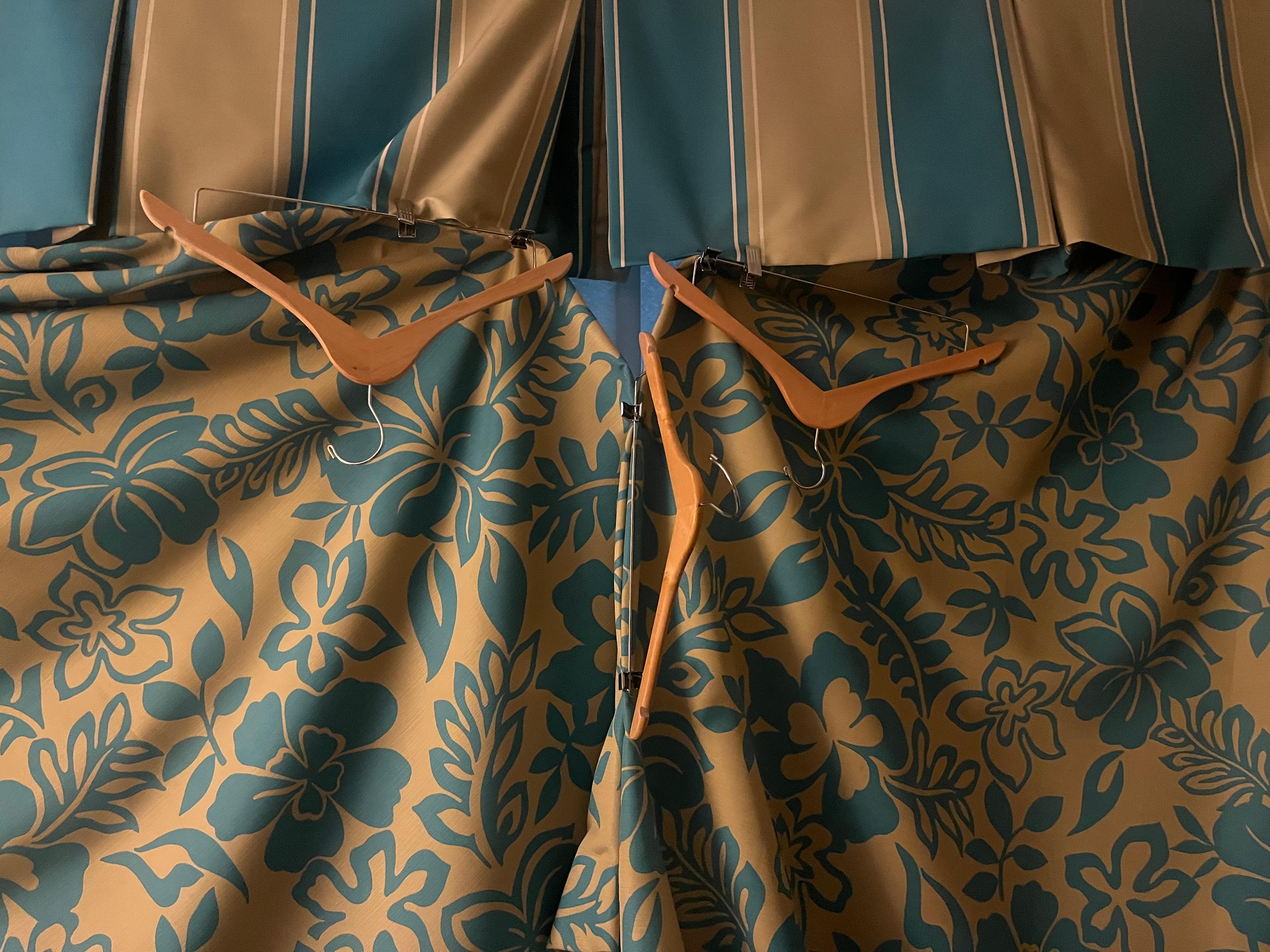 Here is the makeshift curtain we ended up using because our window was next to a busy walk way. 